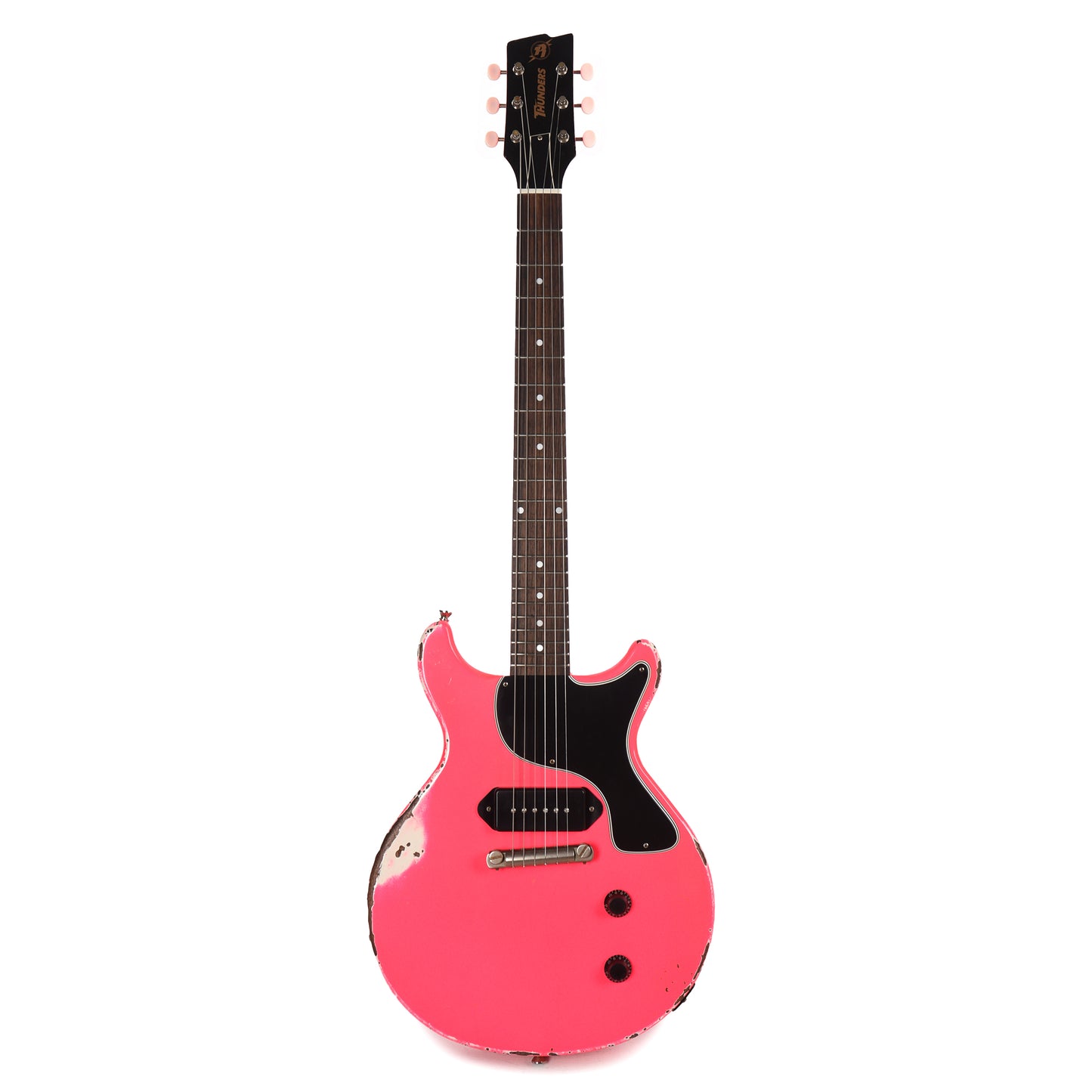 Rock 'N Roll Relics Thunders I Aged Neon Pink w/Dogear Black P90