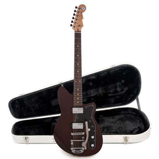Reverend Jetstream HC w/Bigsby Dark Violin Brown Hardshell Case Bundle