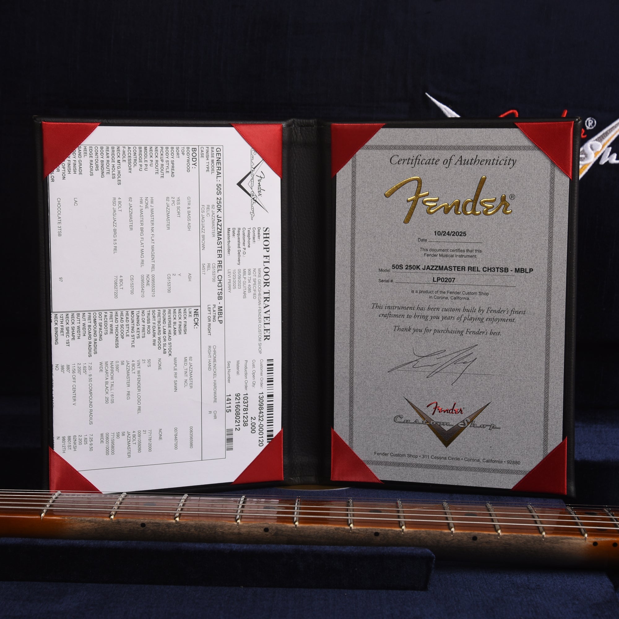 Fender Custom Shop 1950's 250K Jazzmaster Relic Chocolate 3-Tone Sunburst Master Built by Levi Perry