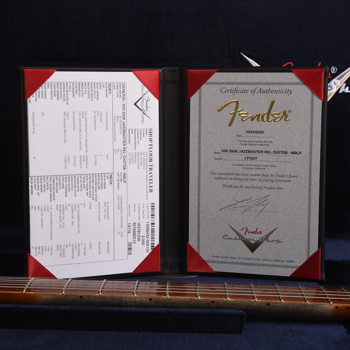 Fender Custom Shop 1950's 250K Jazzmaster Relic Chocolate 3-Tone Sunburst Master Built by Levi Perry