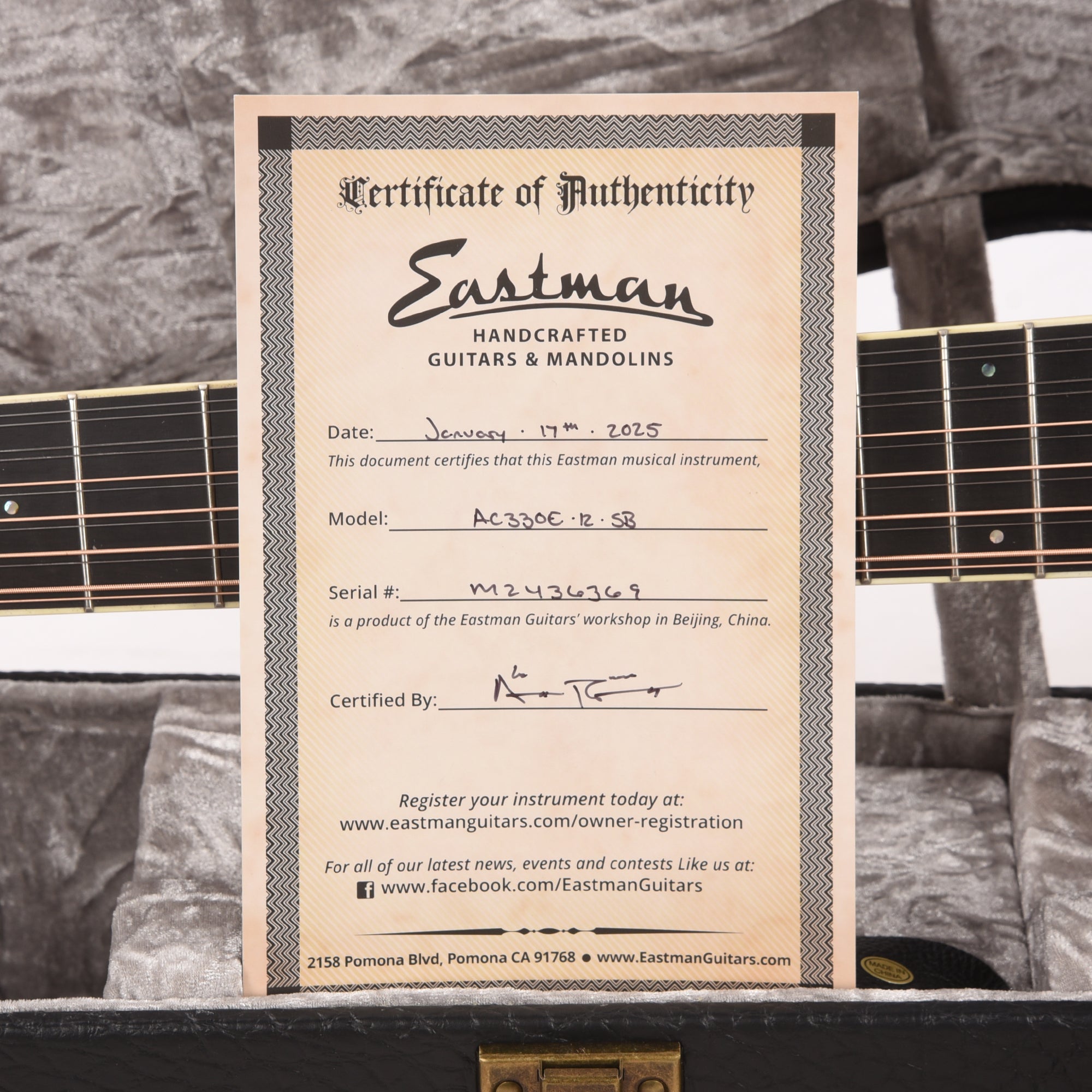 Eastman AC330 12-String Spruce/Mahogany Sunburst Truetone Gloss w/L.R. Baggs