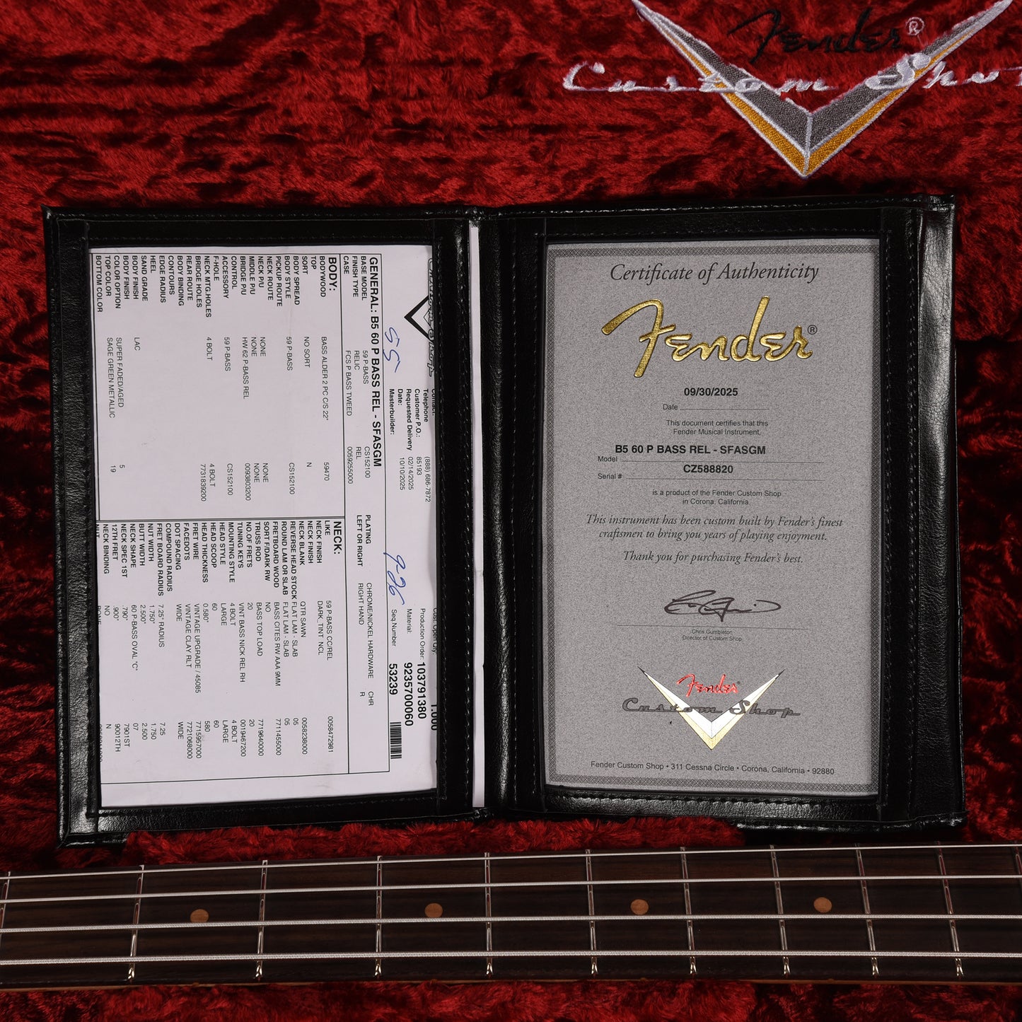 Fender Custom Shop 1960 Precision Bass Relic Super Faded Aged Sage Green Metallic