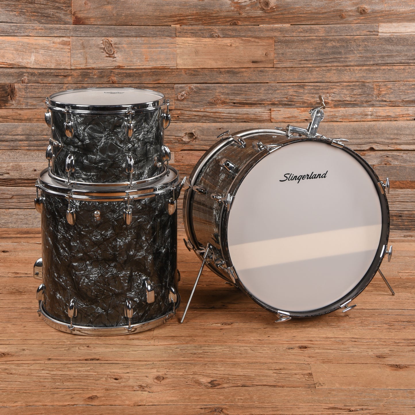 Slingerland Slingerland Gene Krupa 13/16/20 VINTAGE Black Diamond Pearl 1962