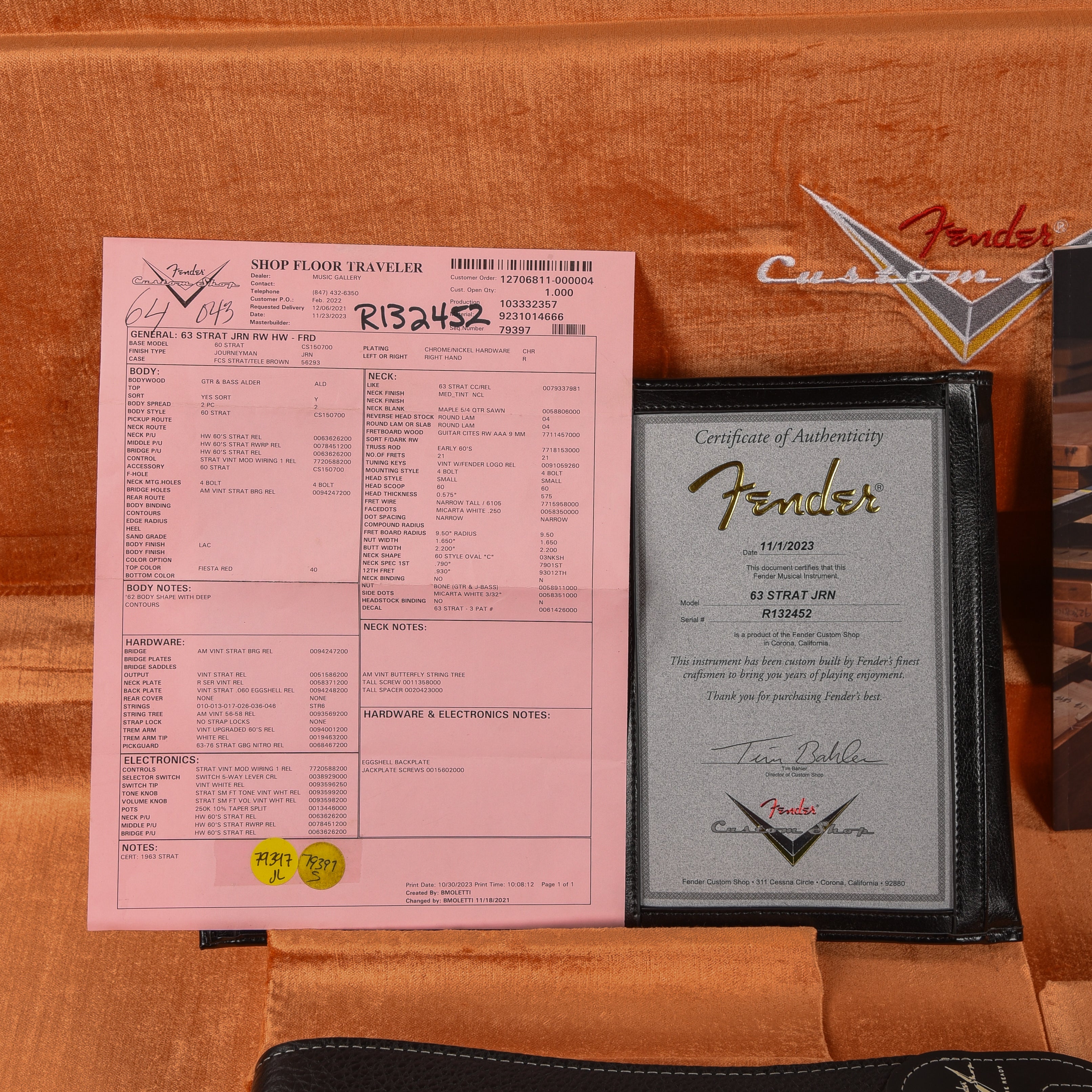 Fender Custom Shop '63 Stratocaster Journeyman Relic Fiesta Red 2023