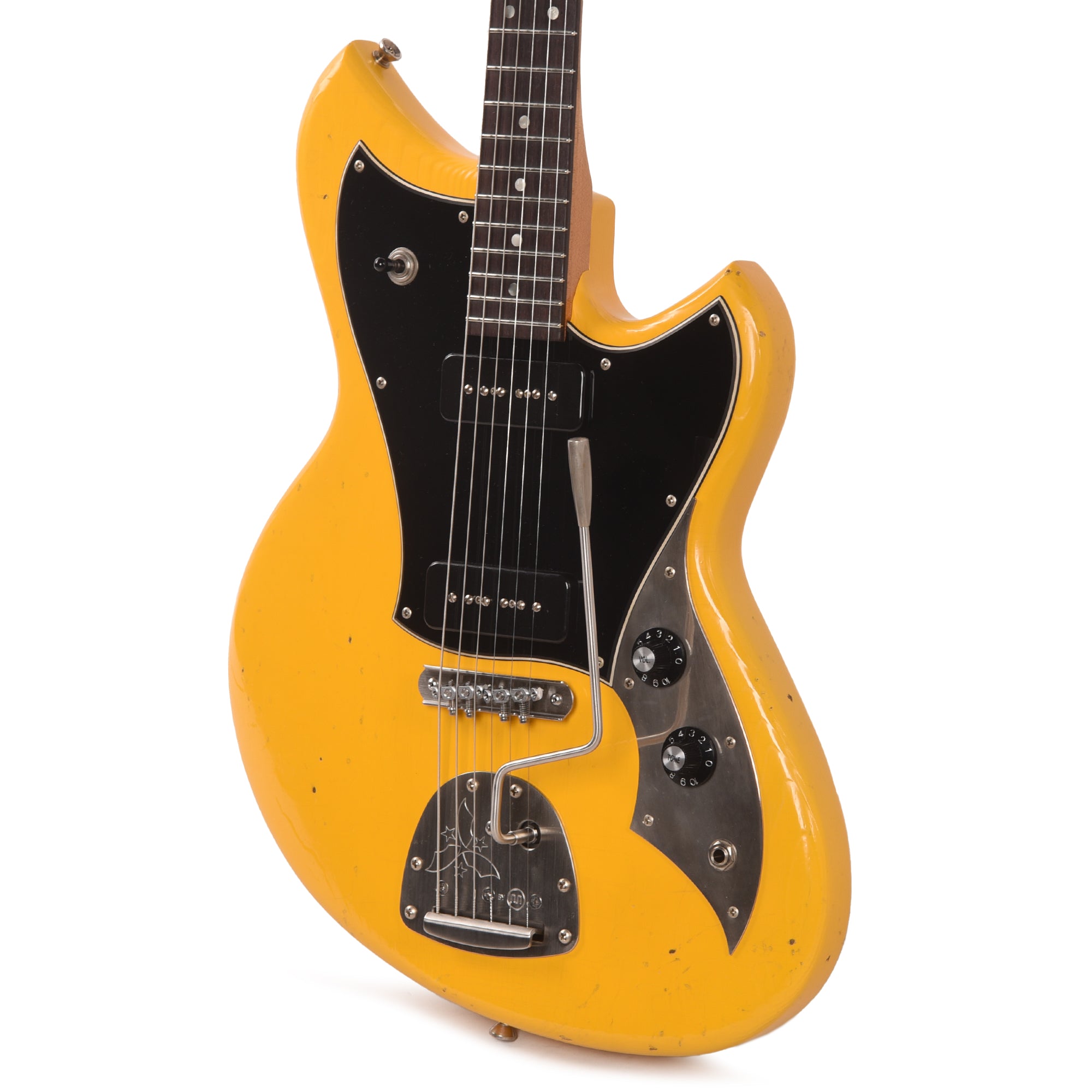 Novo Serus J Vandalism Yellow Light Distress w/Fralin P-90 Pickups