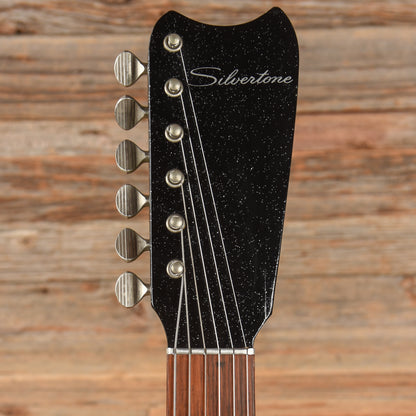 Silvertone 1448 w/Amp in Case Black