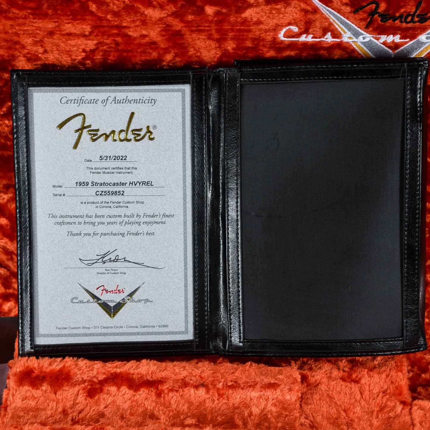 Fender Custom Shop 1959 Stratocaster Heavy Relic Sunburst 2022