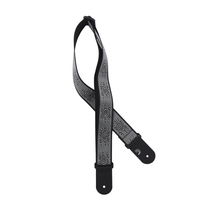D'Addario Vintage Planet Waves Suns Guitar Strap Silver