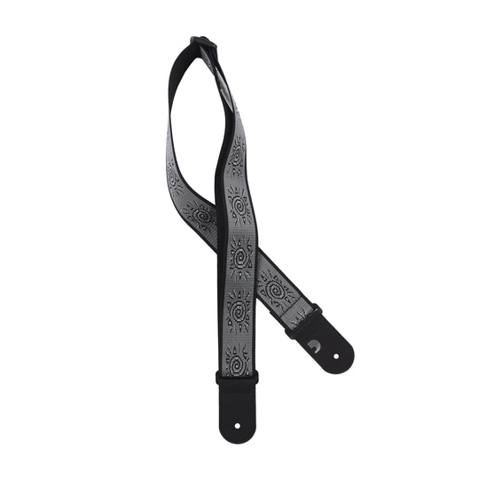 D'Addario Vintage Planet Waves Suns Guitar Strap Silver