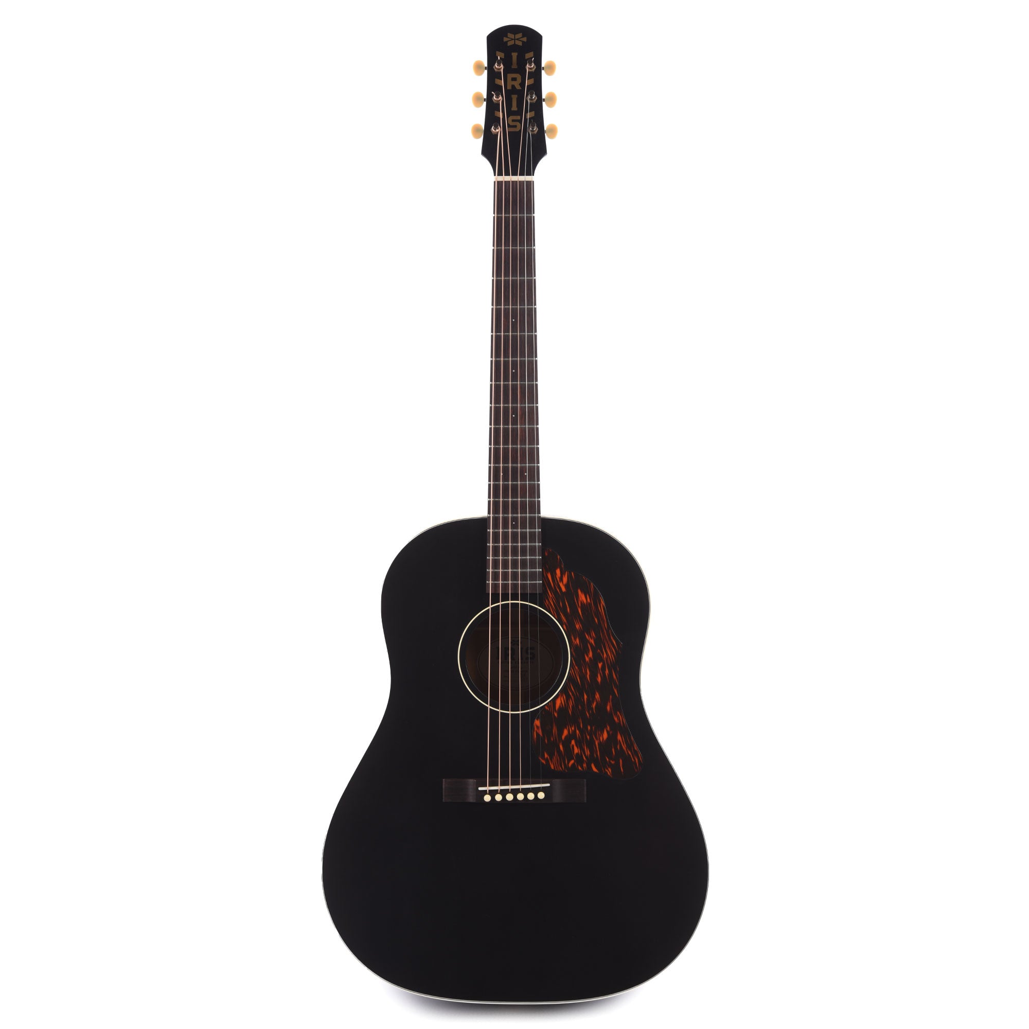 Iris DF Sitka/Mahogany Black Satin w/Firestripe Pickguard