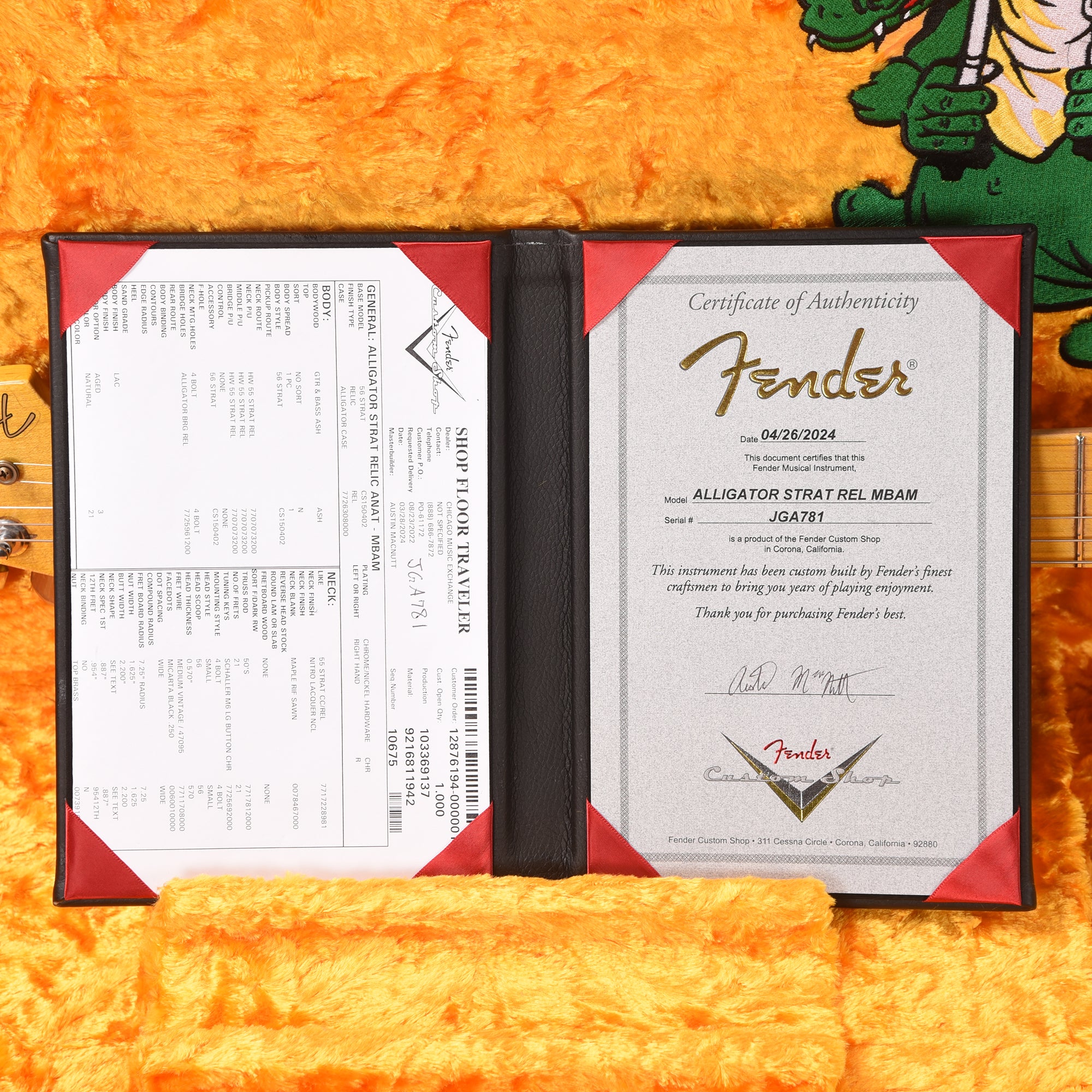 Fender Custom Shop Limited Edition Jerry Garcia Alligator Stratocaster Relic Aged Natural Master Built by Austin MacNutt