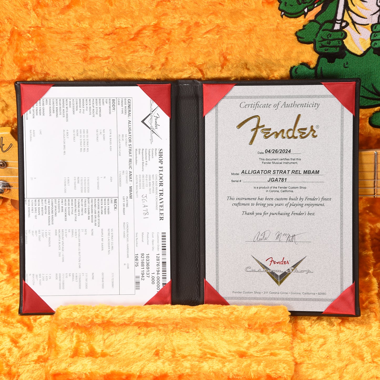 Fender Custom Shop Limited Edition Jerry Garcia Alligator Stratocaster Relic Aged Natural Master Built by Austin MacNutt