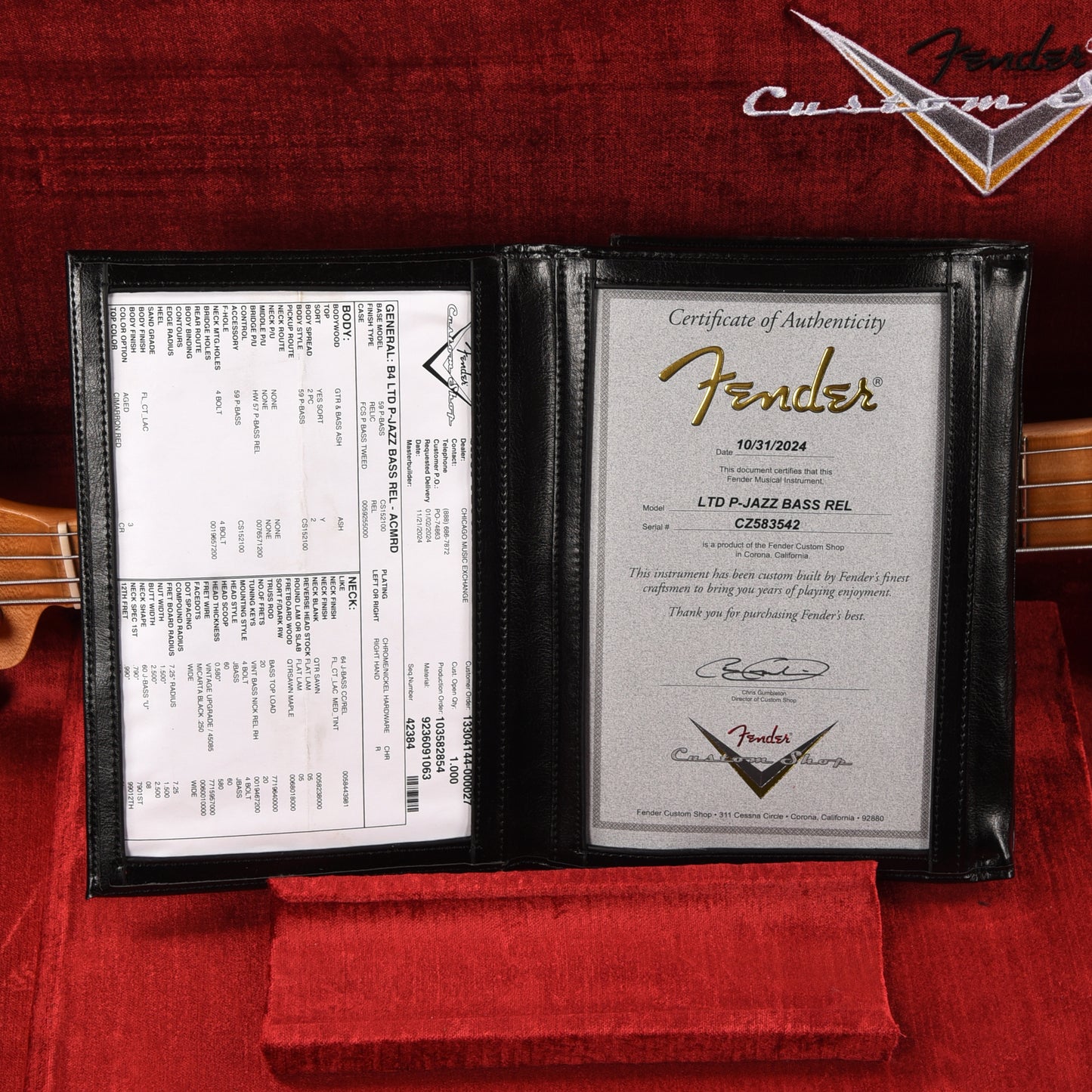 Fender Custom Shop Limited Edition P-Jazz Bass Relic Aged Cimarron Red