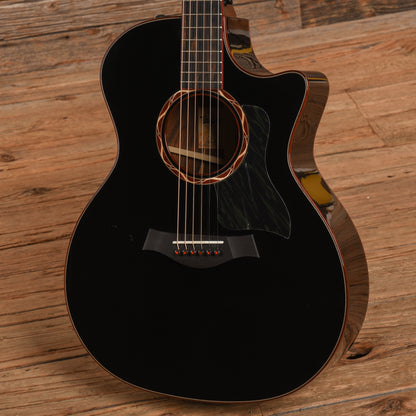 Taylor Custom Grand Auditorium Torrefied Sitka/Cocobolo Black Top ES2 w/Bloodwood Binding