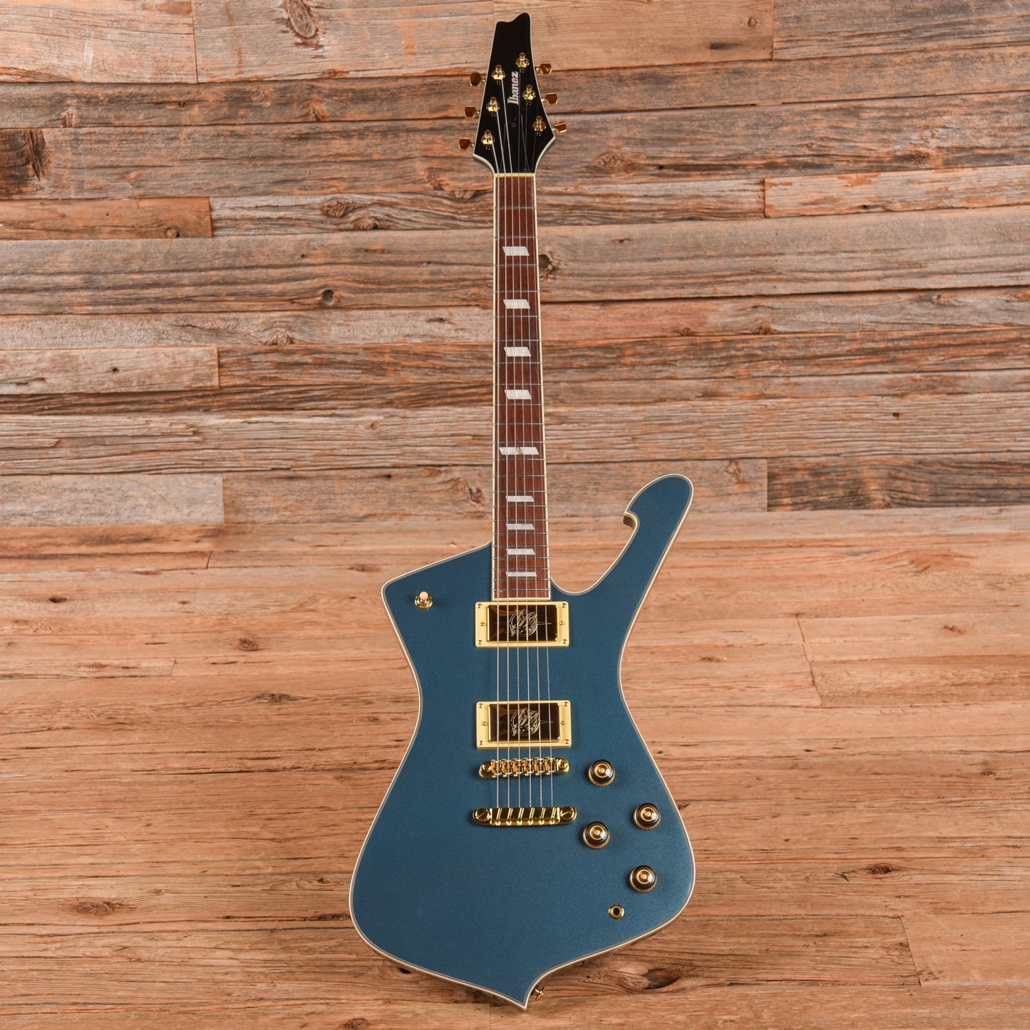 Ibanez IC420ABM Iceman 6-String Electric Guitar Antique Blue Metallic