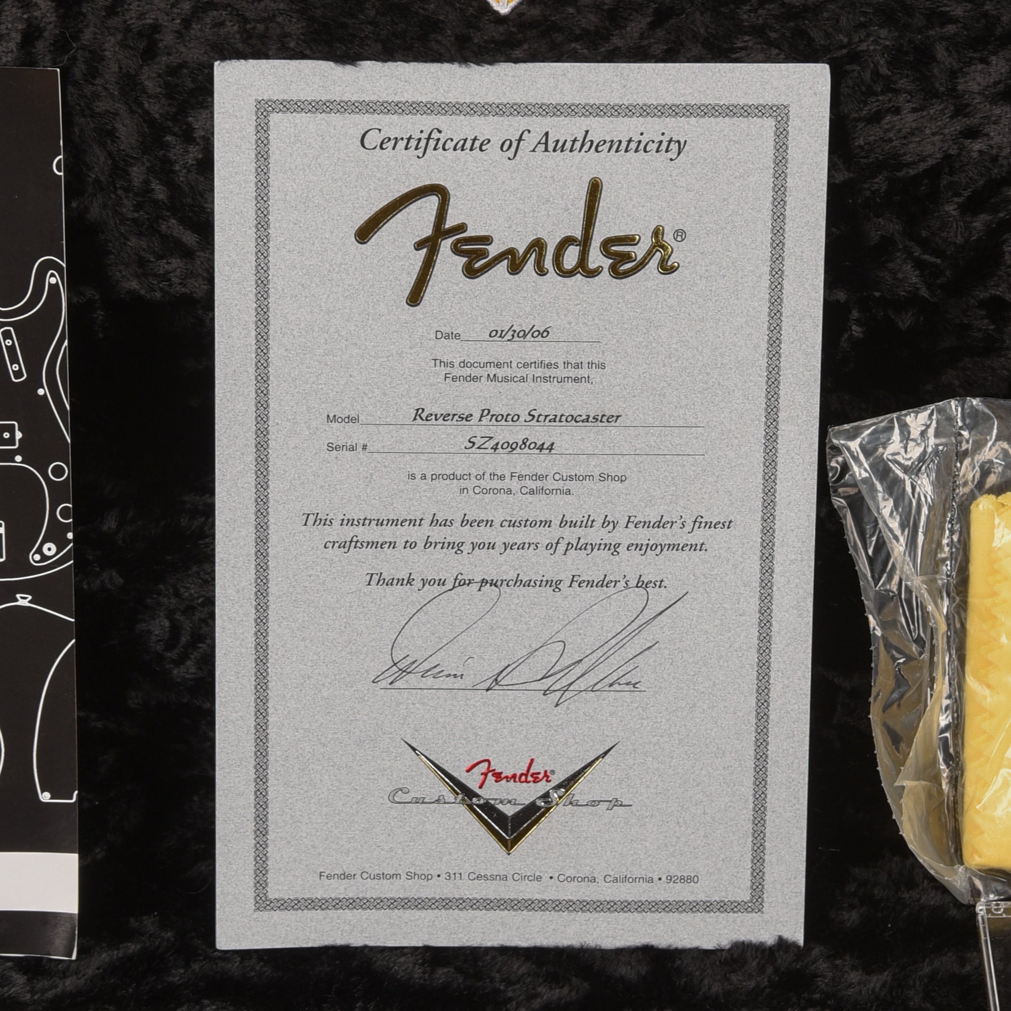 Fender Custom Shop Masterbuilt Reverse Proto Stratocaster Vintage White 2005