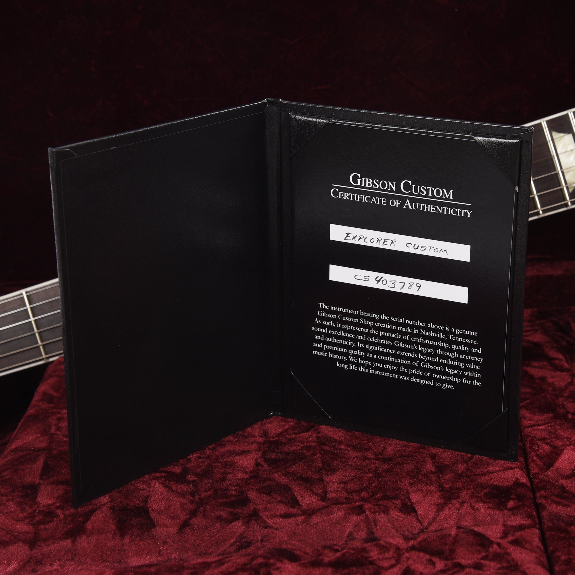 Gibson Custom Shop Explorer Custom 