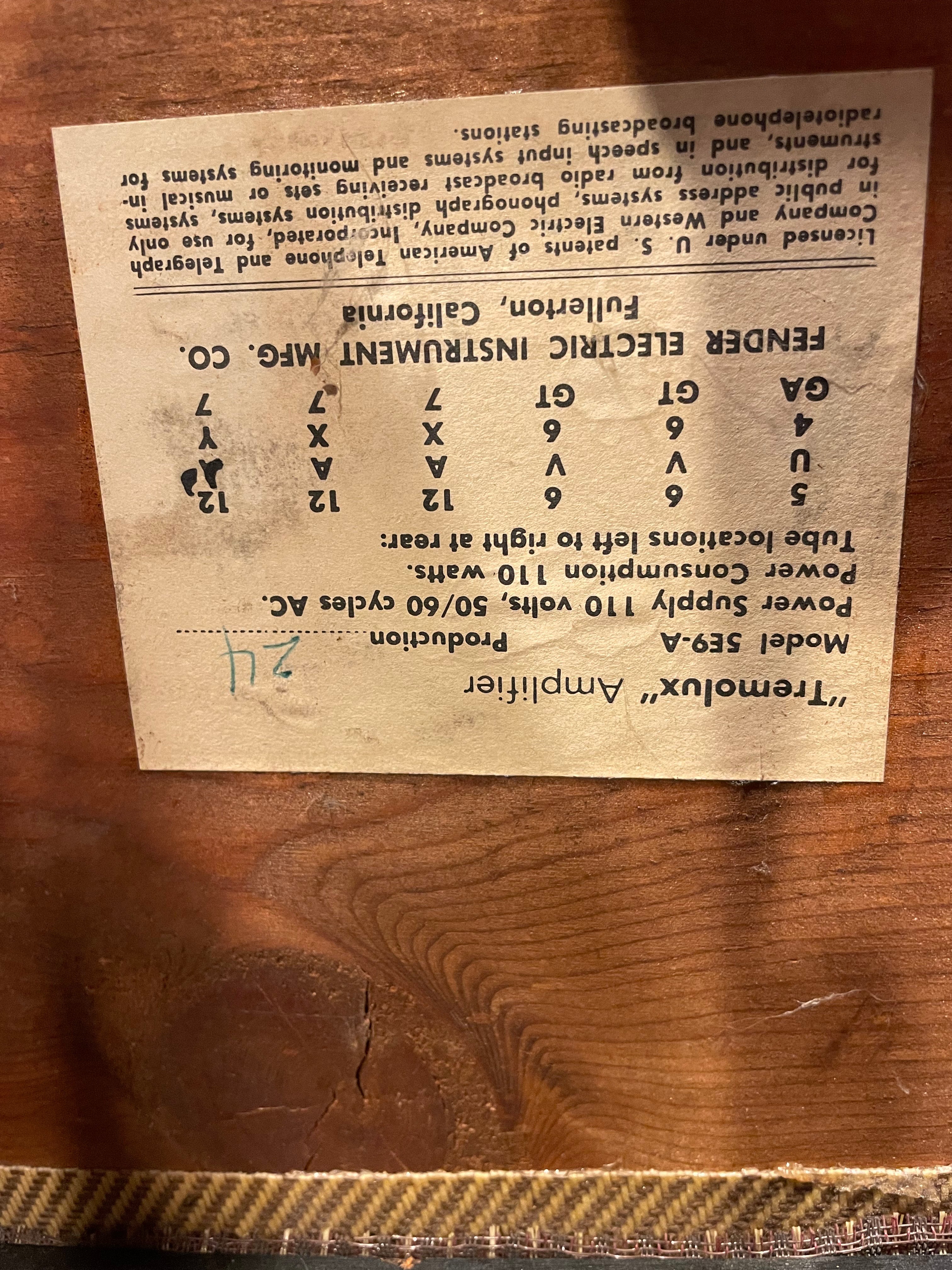 Fender Tremolux Tweed 1961