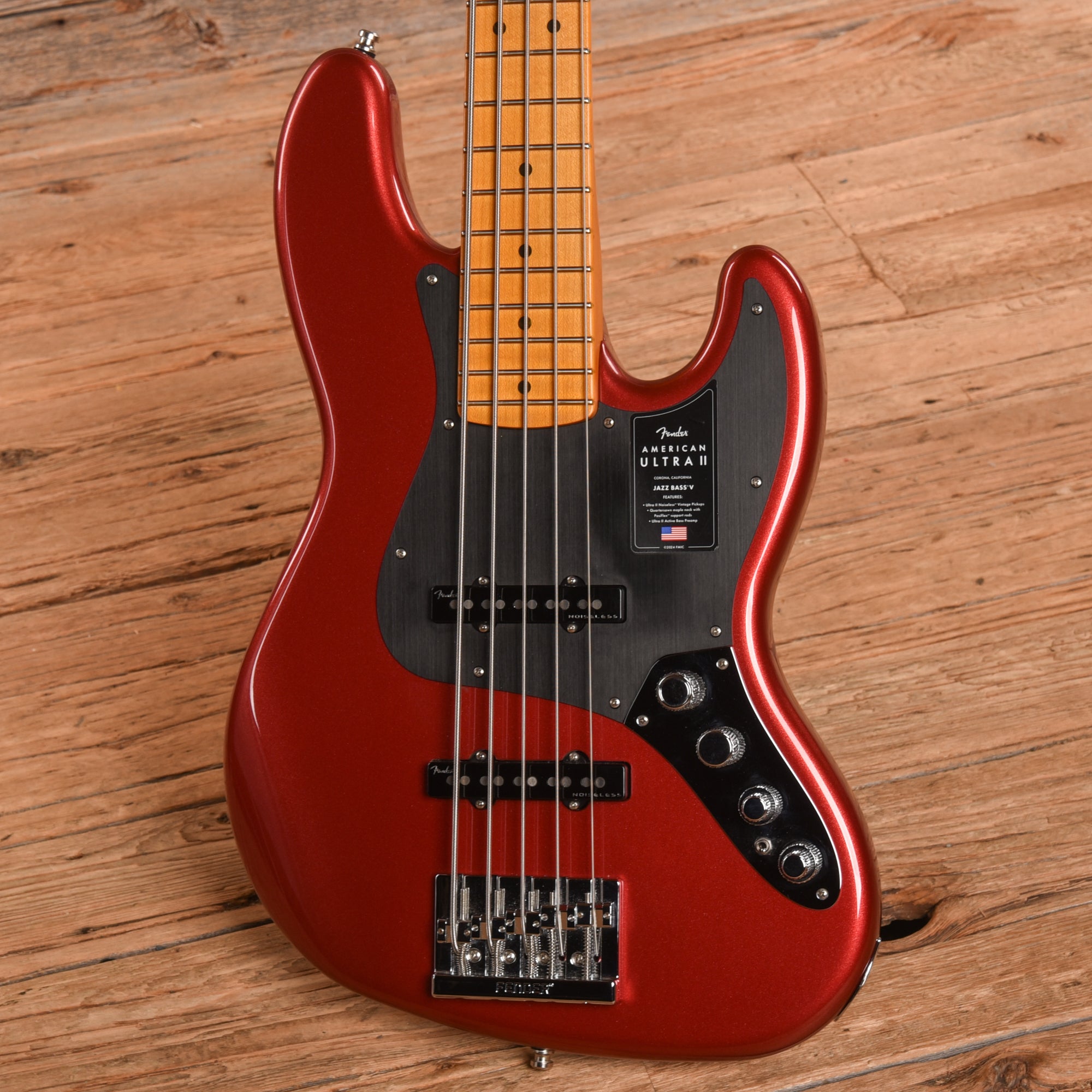 Fender American Ultra II Jazz Bass V Sinister Red 2024