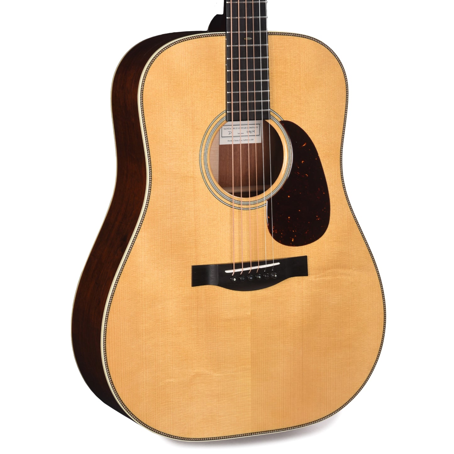 Santa Cruz Guitar Company D/PW 1930s Old Growth Adirondack Spruce/Honduran Rosewood Vintage Tint