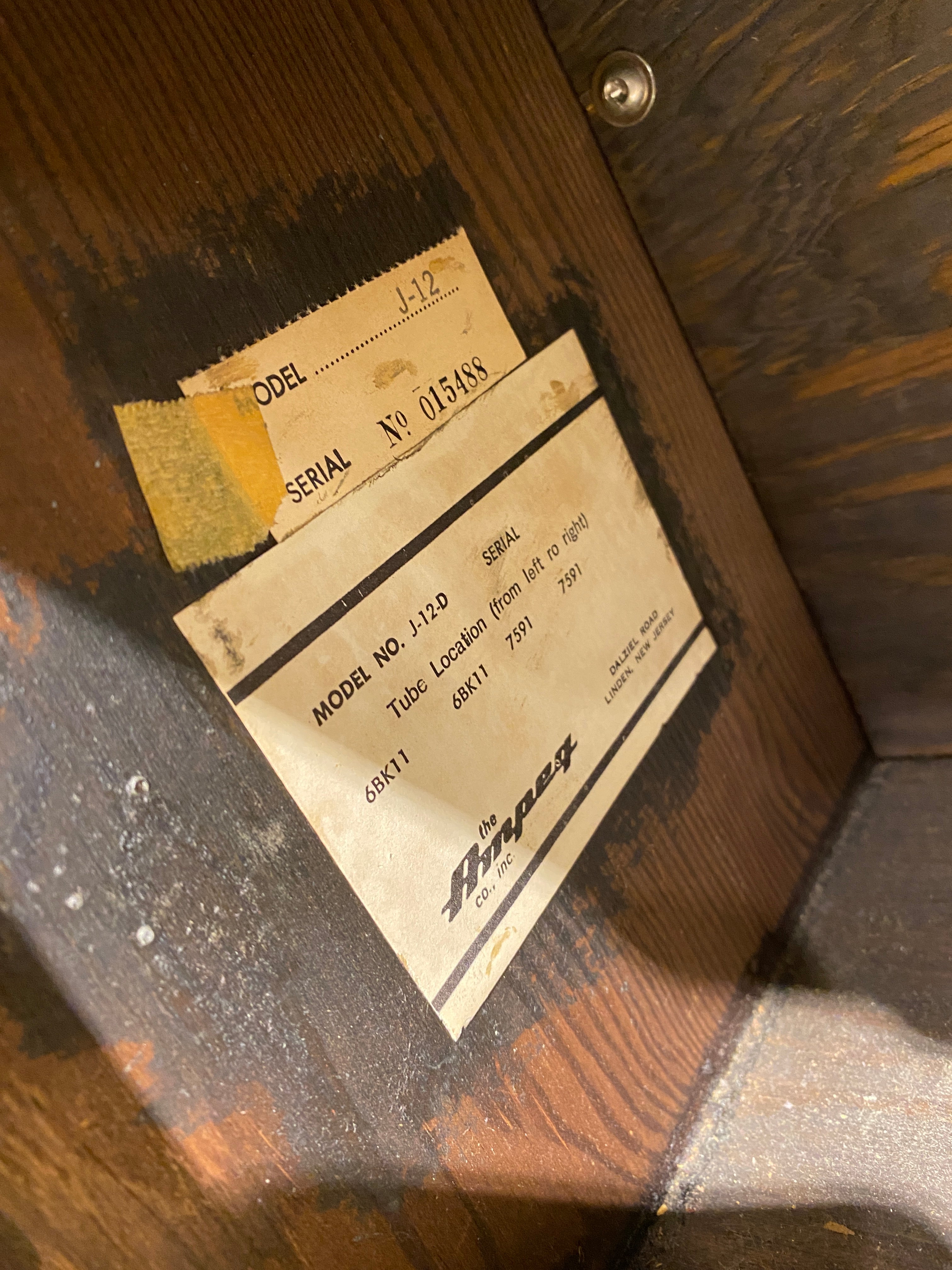 Ampeg J12D Jet 2-Channel 20-Watt Guitar Combo Amp  1965