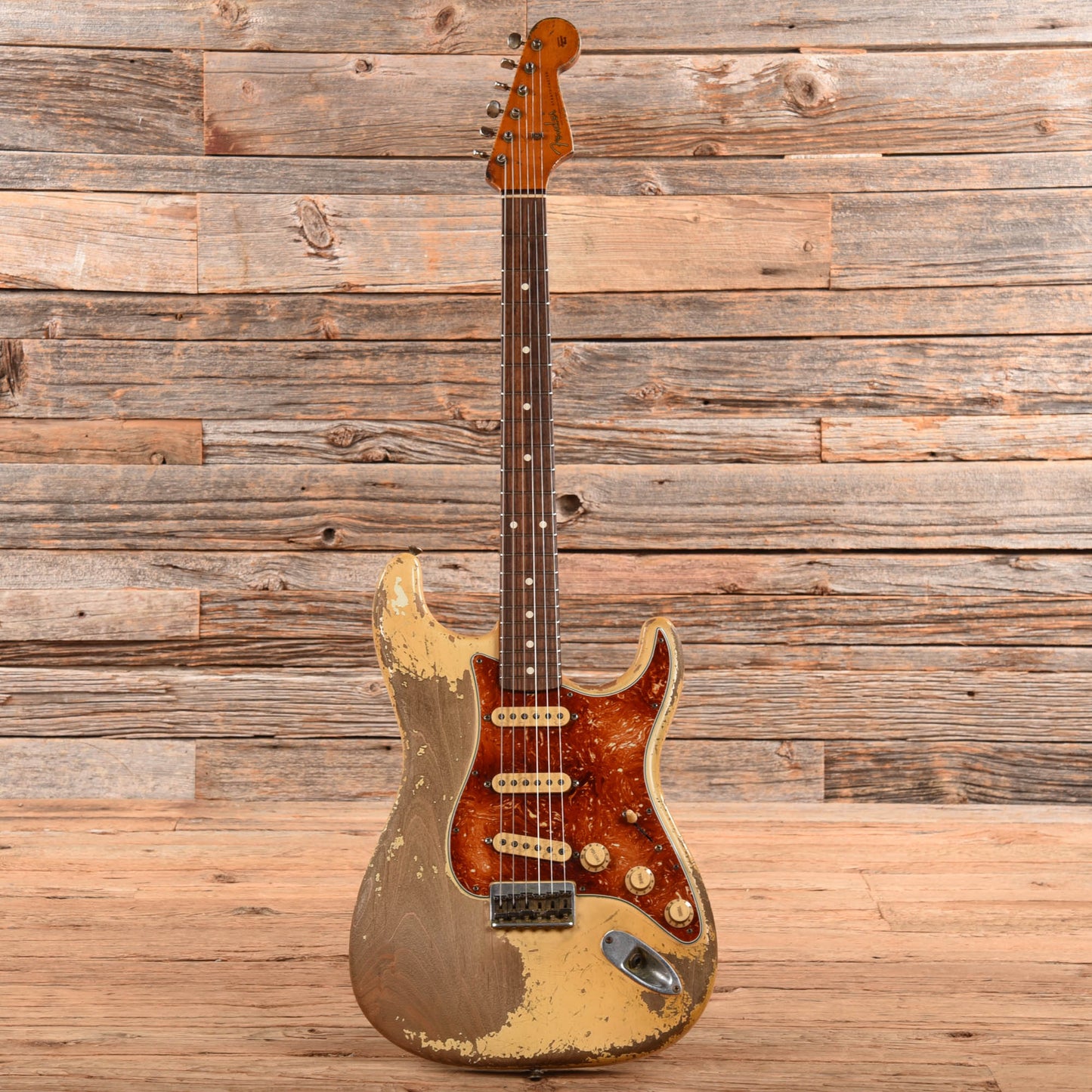 Fender Custom Shop Apprentice Built by George Ruiz '63 Stratocaster Hardtail Heavy Relic Aged Olympic White 2021