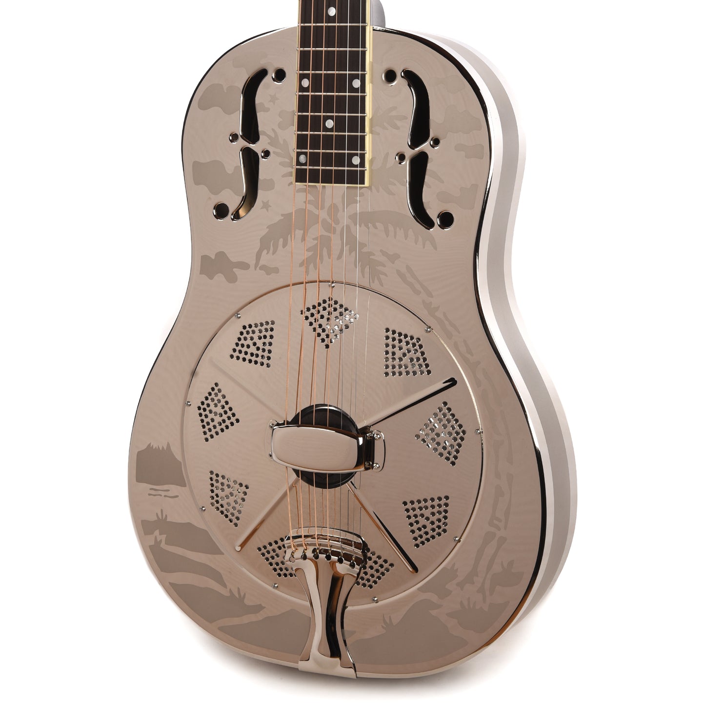 National Style O Single Cone Brass Bright Nickel 12-Fret