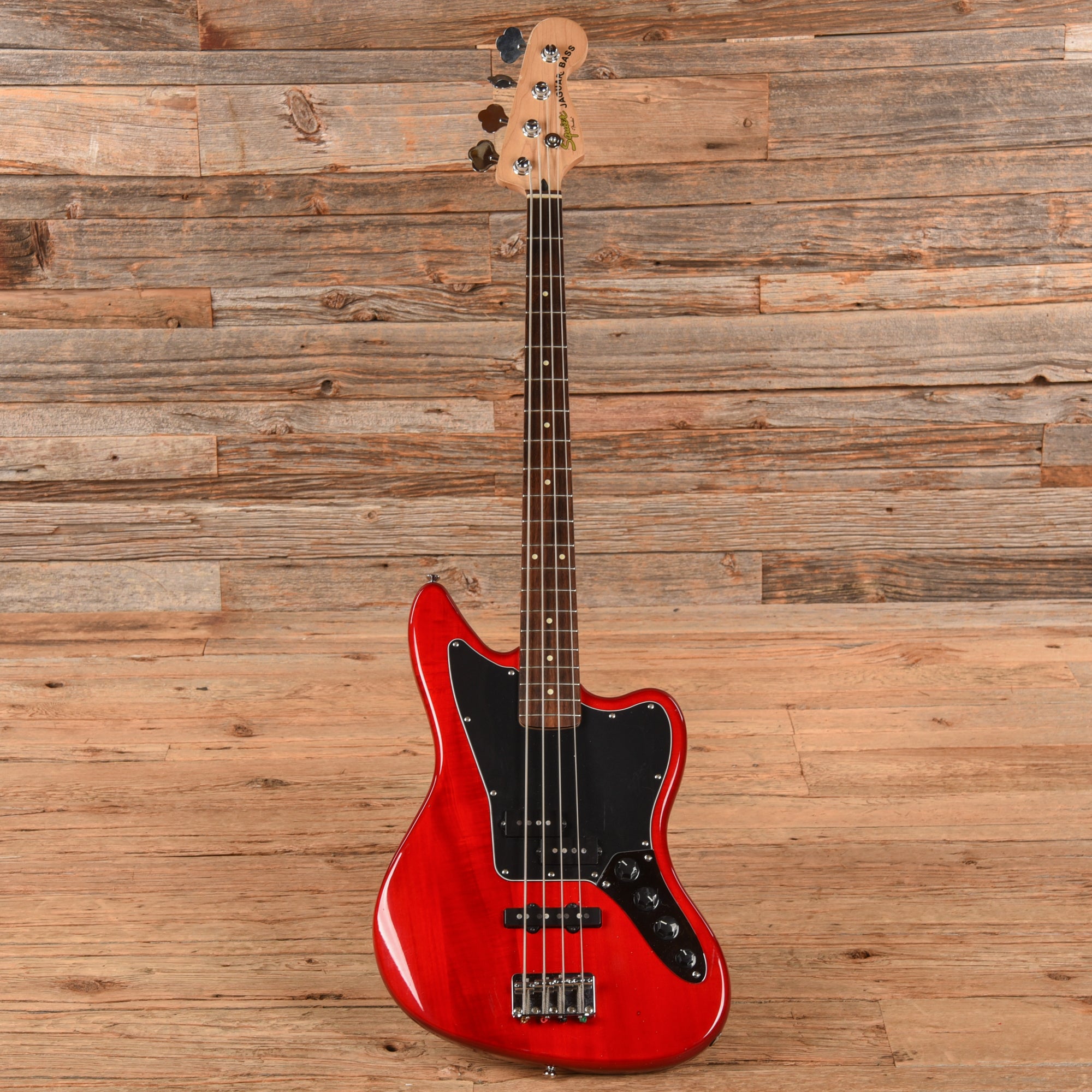 Squier Vintage Modified Jaguar Bass Crimson Red 2015