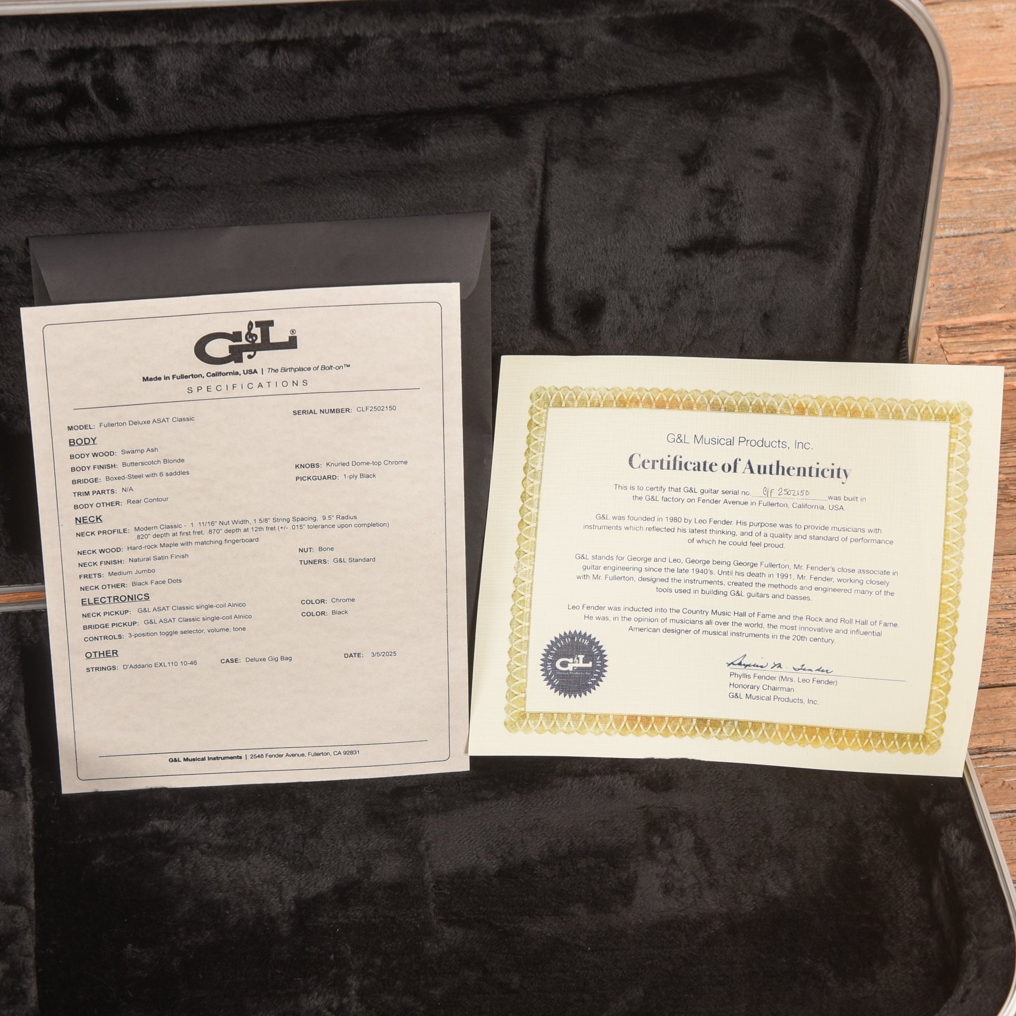 G&L Fullerton Deluxe ASAT Classic Blonde 2025