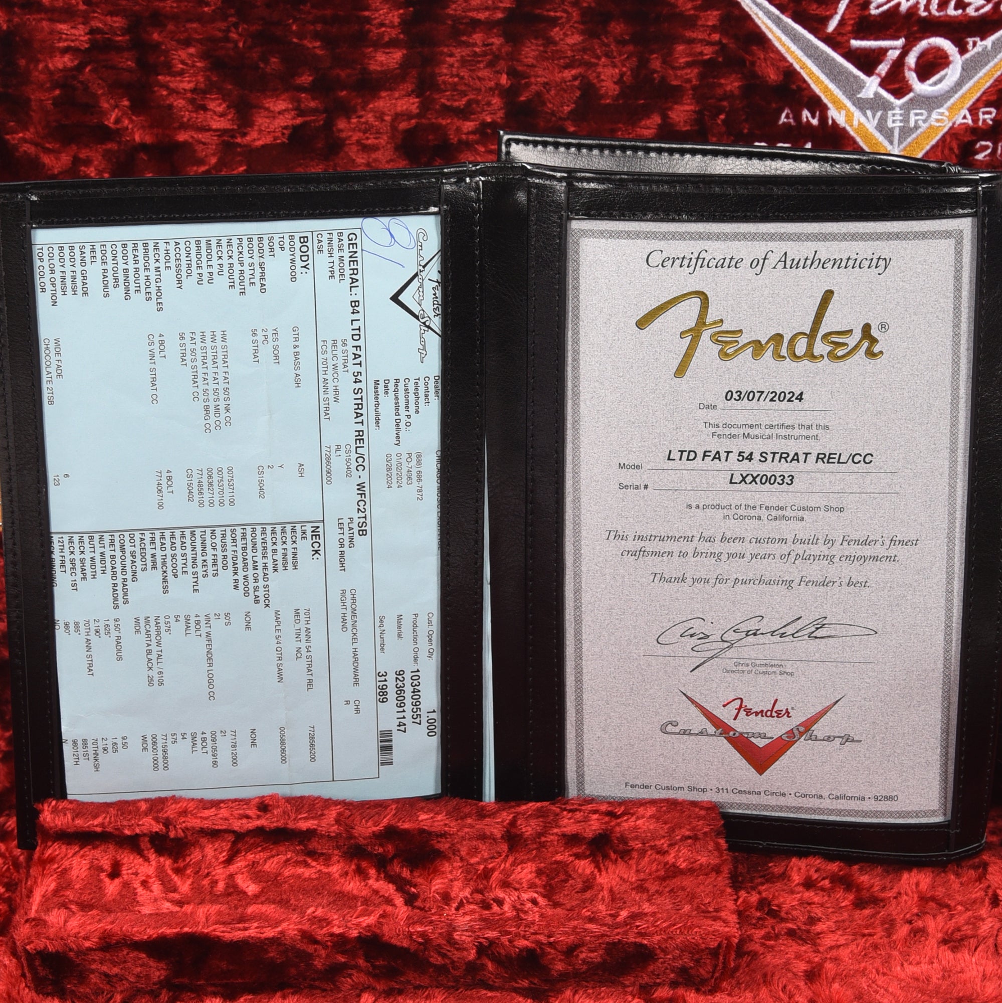 Fender Custom Shop Limited Edition Fat '54 Stratocaster Relic with Closet Classic Hardware Wide-Fade 2-Color Sunburst