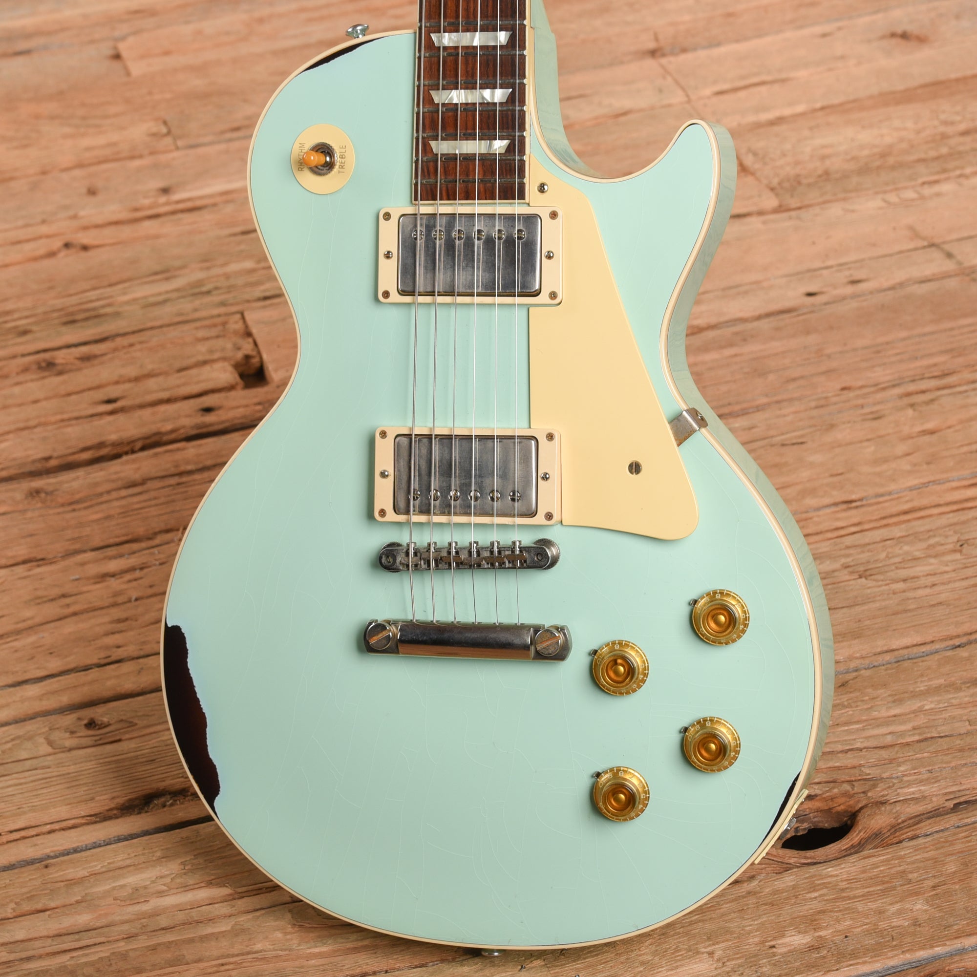 Gibson Custom Painted Over Series '58 Les Paul Standard Reissue Kerry Green Over Dark Sunburst 2017