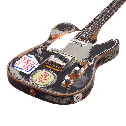 Fender Custom Shop Limited Edition Joe Strummer Telecaster Super Heavy Relic Aged Black over 3-Color Sunburst Master Built by Paul Waller