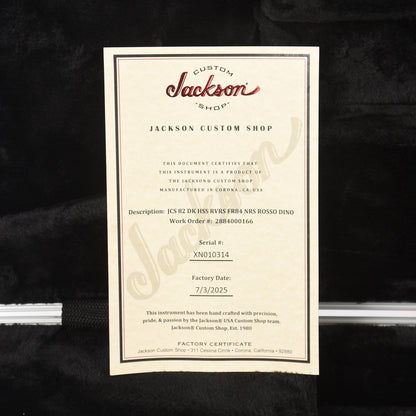 Jackson Custom Shop 1982 Dinky Nitro Relic Studio Rosso Dino