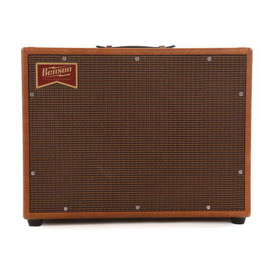 Benson Monarch Reverb Plus 15w 1x12 Combo Amp Aged Tweed w/ Oxblood Grill