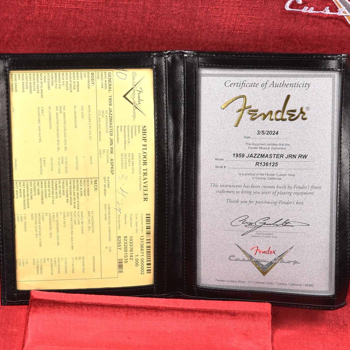 Fender Custom Shop 1959 Jazzmaster "Chicago Special" Relic Aged Shell Pink Sparkle