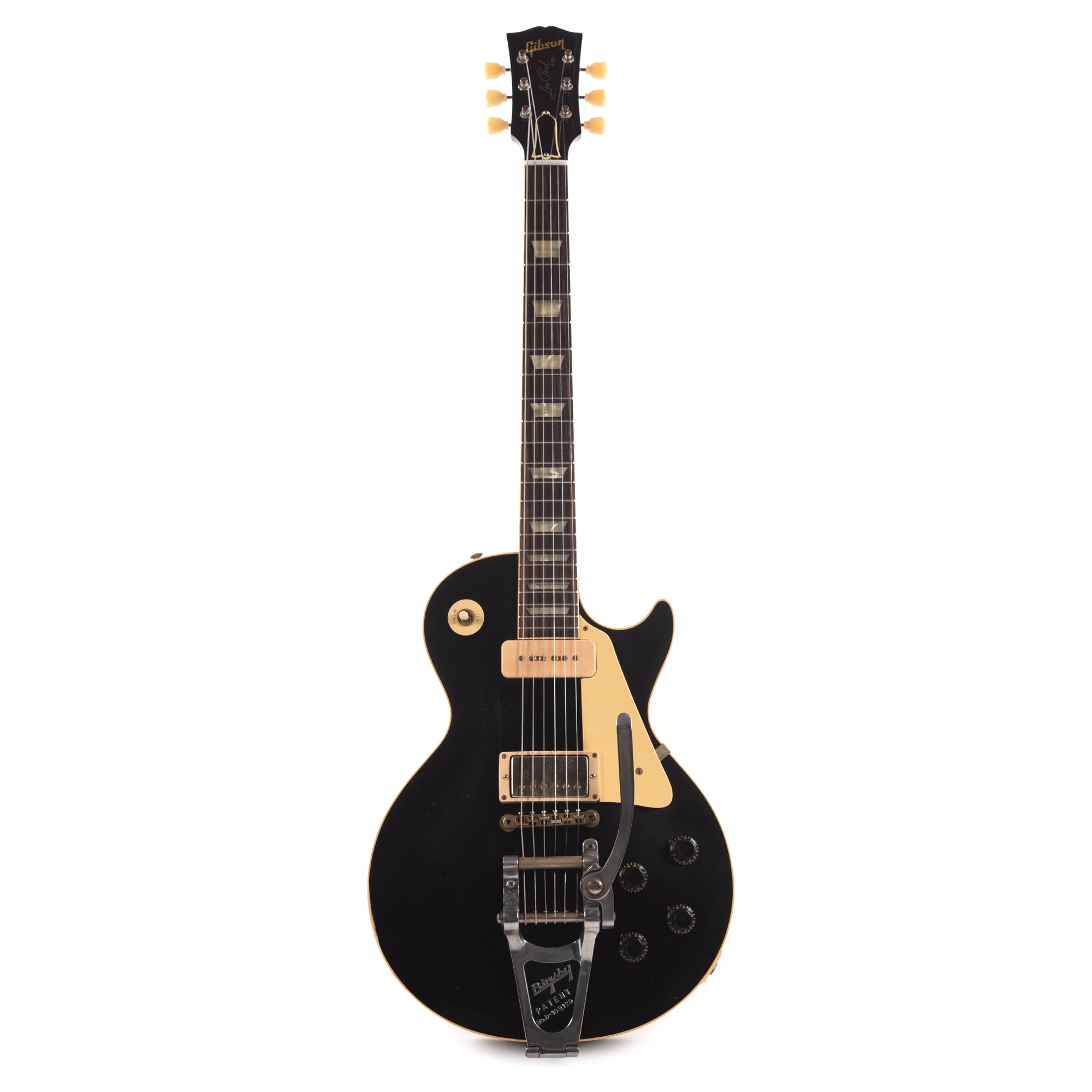 Gibson Custom Shop 1956 Les Paul Standard Ebony Top Murphy Lab Light Aged w/Bigsby B7