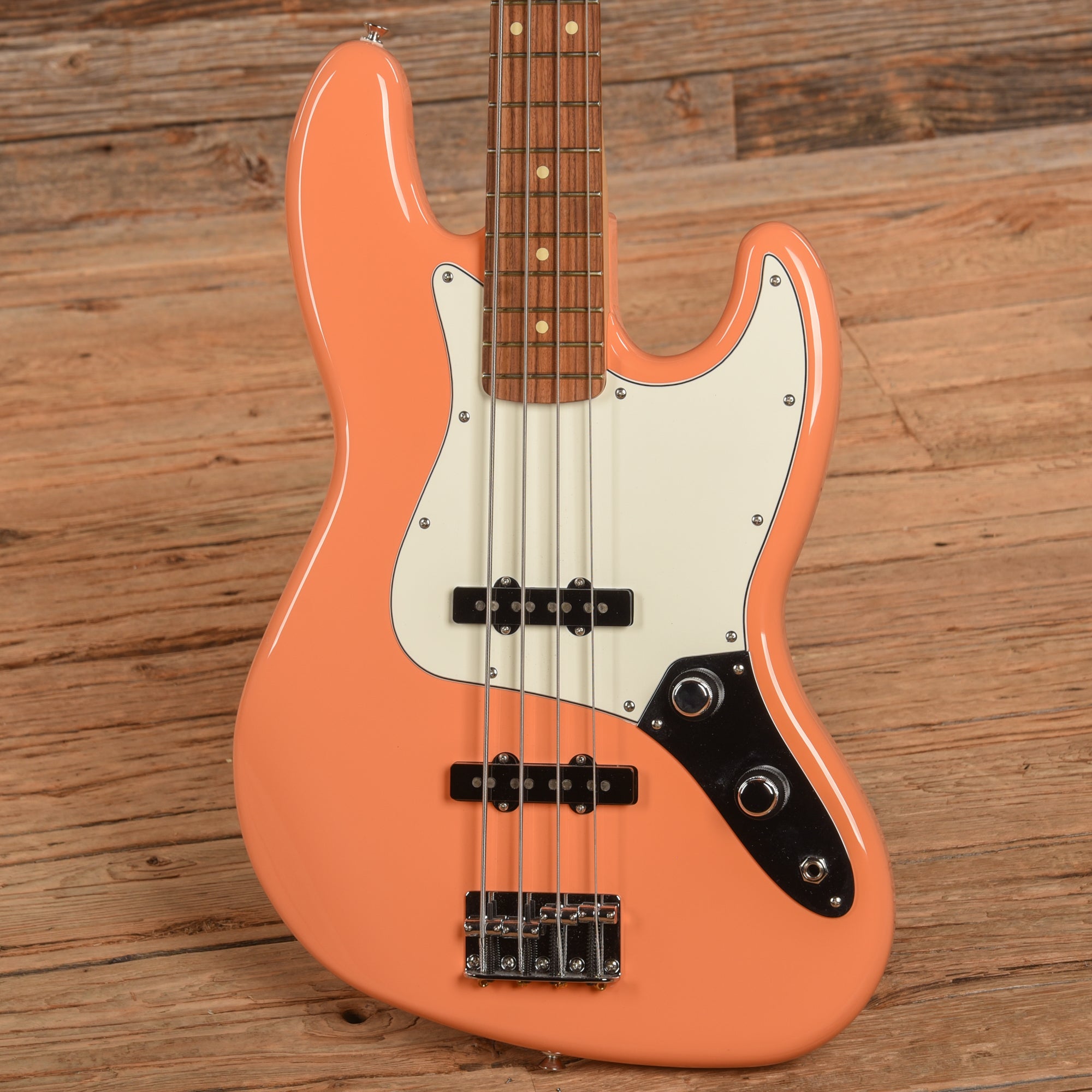 Fender Player Jazz Bass Pacific Peach w/Matching Headcap, Pure Vintage '64 Pickups, & Stack Knob
