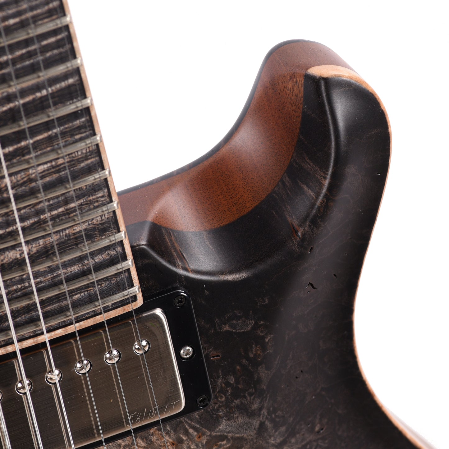 PRS Private Stock #11756 Custom 24 Stoptail Maple Burl/African Mahogany Frost Bite Glow w/Stained Curly Maple Neck & Reverse Birds of a Feather Inlay