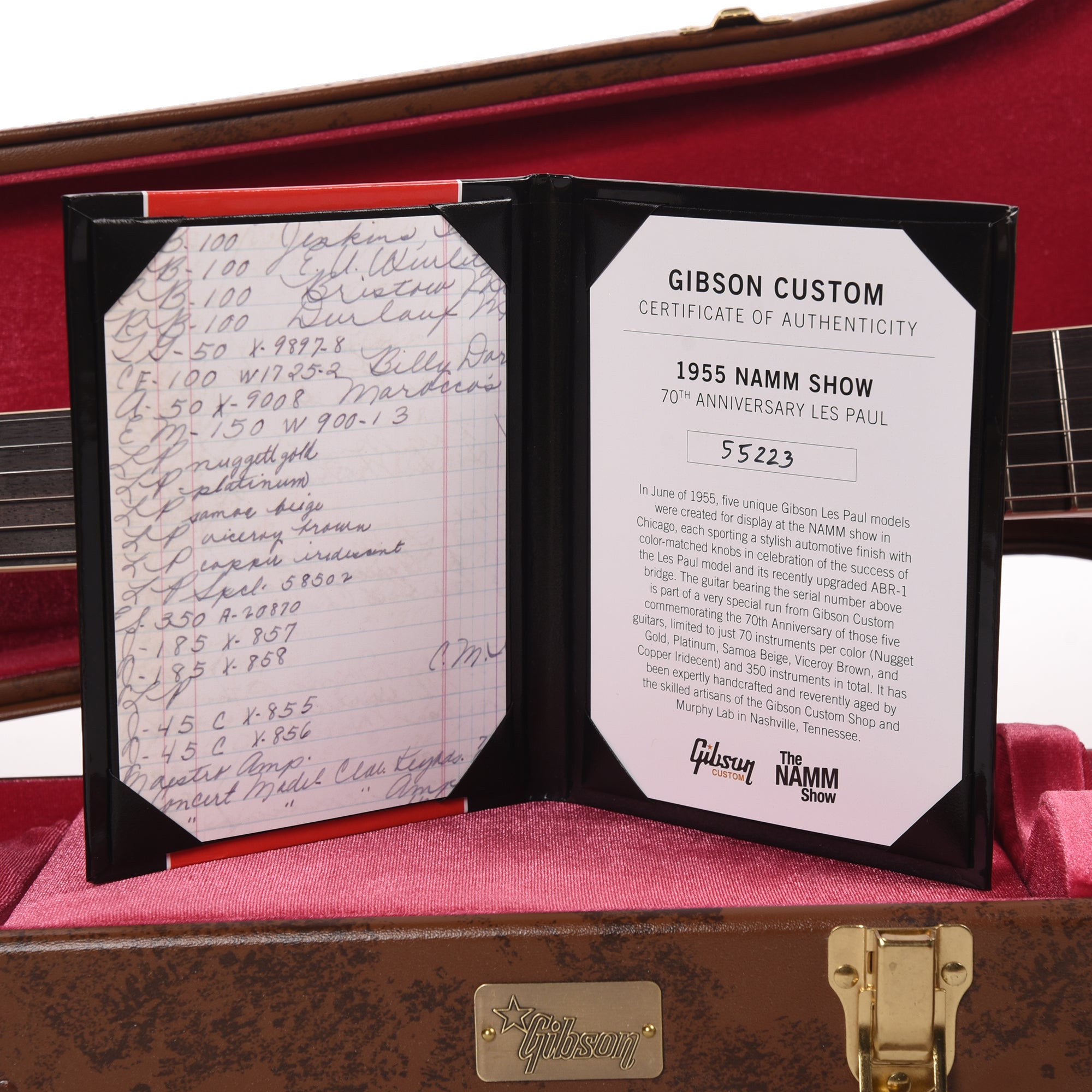 Gibson Custom Shop 70th Anniversary 1955 NAMM Show Commemorative Edition Les Paul Standard Platinum Murphy Lab Light Aged