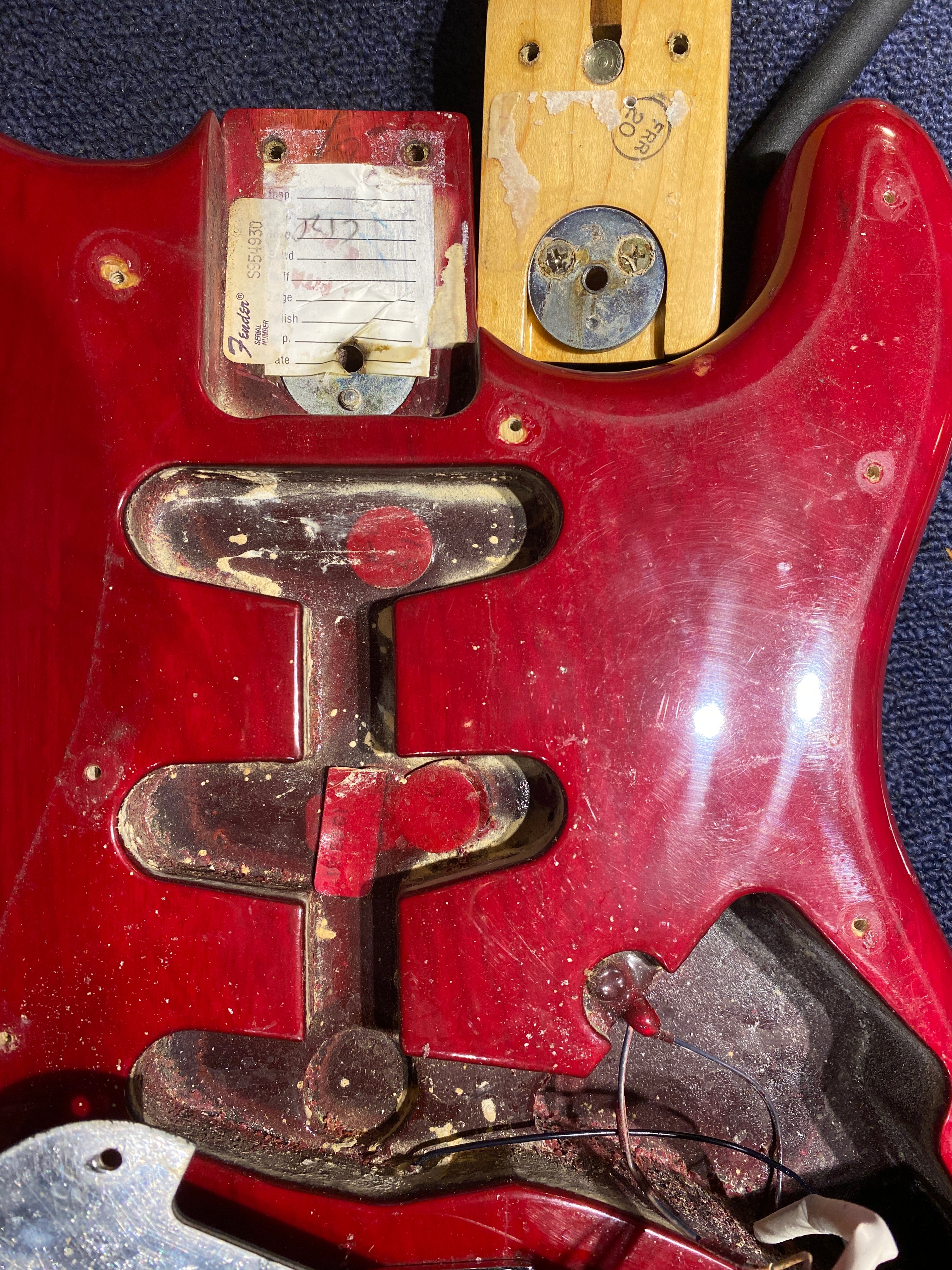 Fender Stratocaster Transparent Red 1981