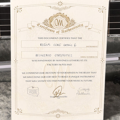 Mayones Regius Core Gothic 6 Swamp Ash Antique Black