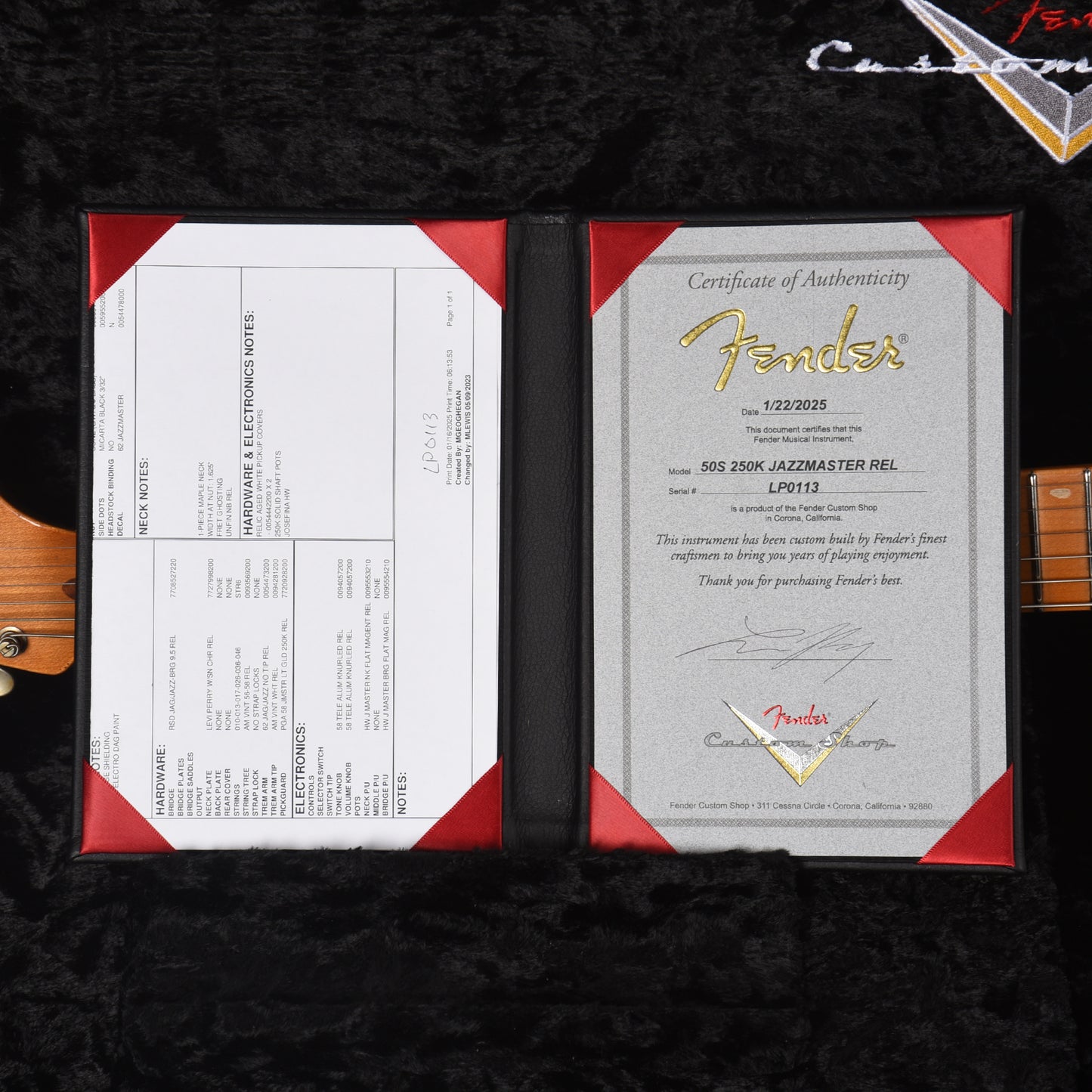 Fender Custom Shop '50s 250K Jazzmaster Relic Faded Aged Sonic Blue Master Built by Levi Perry