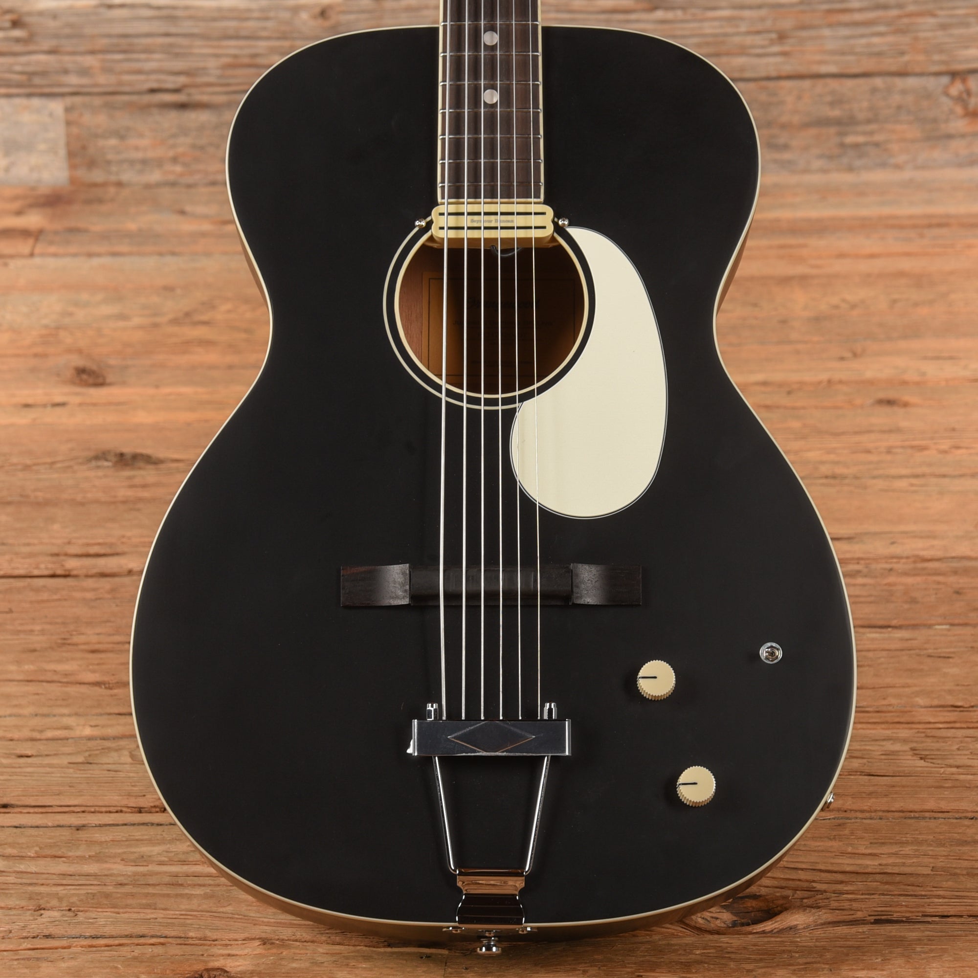 Orangewood Juniper II Baritone Black Live Rubber Bridge Acoustic-Electric Guitar