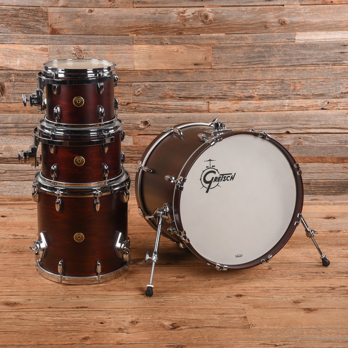 Gretsch Drums USA Custom 10/12/14/20 4pc. Drum Kit Chestnut Duco Satin Lacquer USED