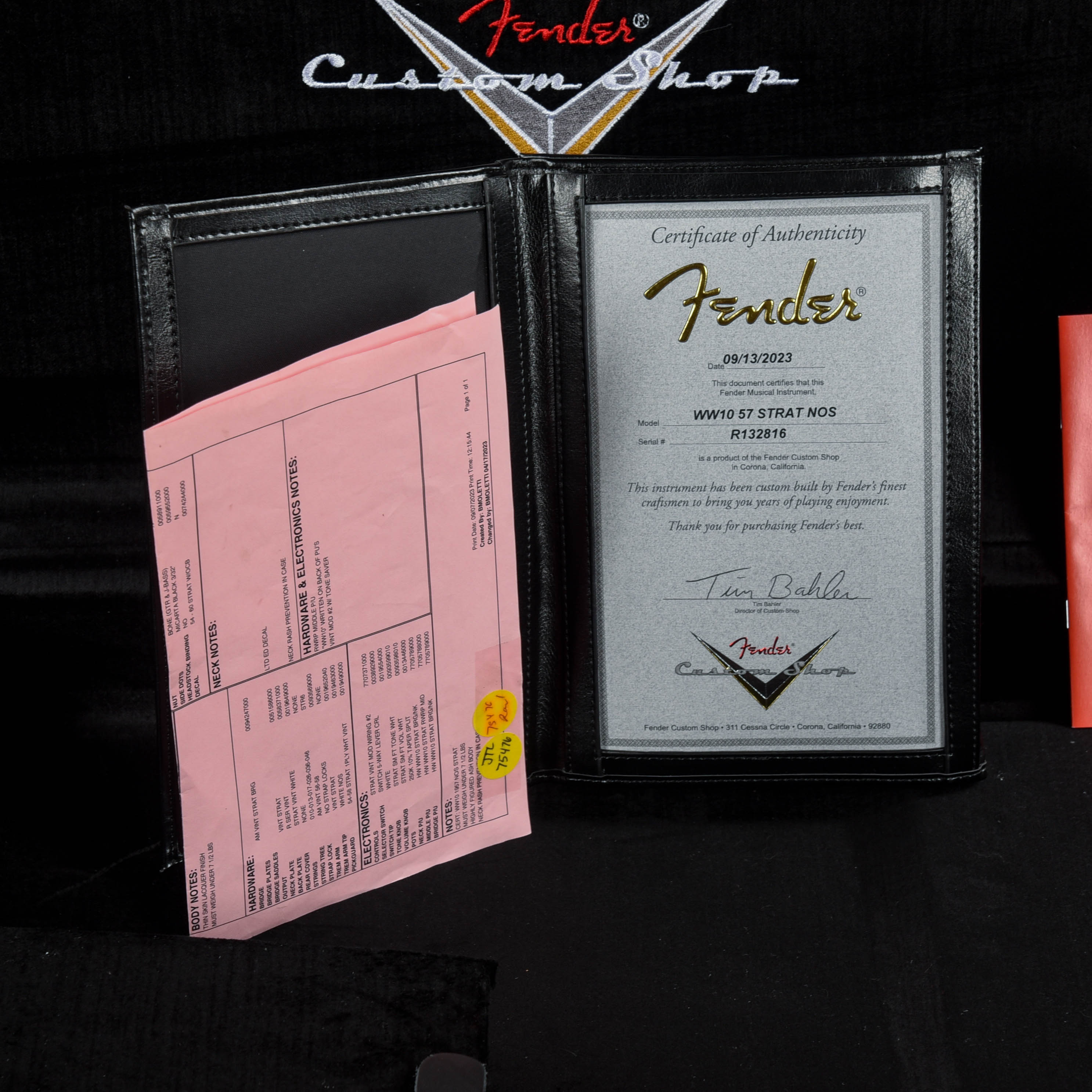 Fender Custom Shop 1957 WW10 Stratocaster NOS Sunburst 2023