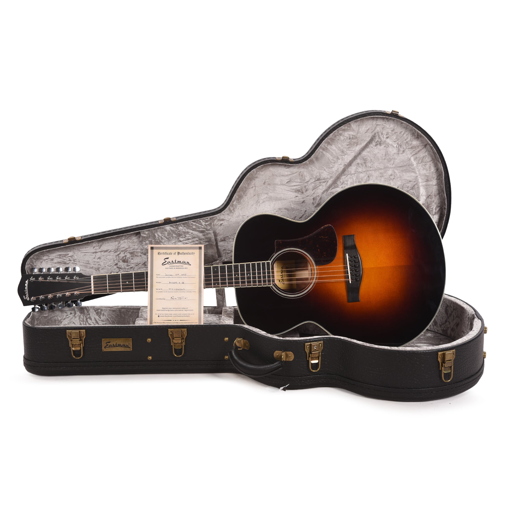 Eastman AC330 12-String Spruce/Mahogany Sunburst Truetone Gloss w/L.R. Baggs