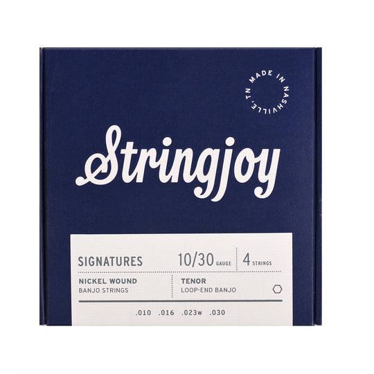Stringjoy Signatures Tenor Gauge 10-30 4-String Nickel Wound Banjo Strings
