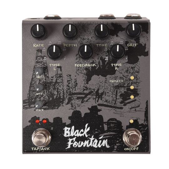 Old Blood Noise Black Fountain Stereo Delay Pedal Slate