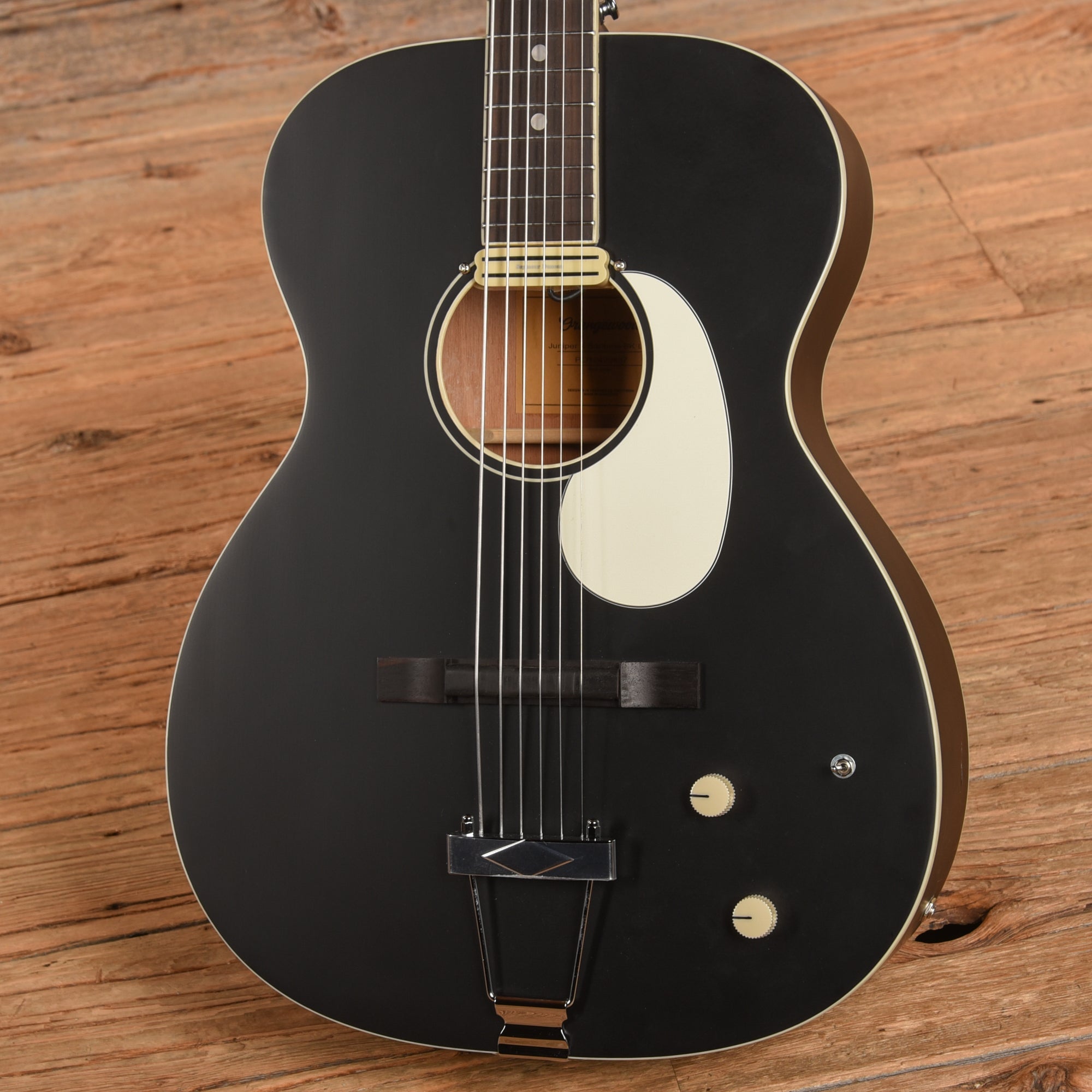 Orangewood Juniper II Baritone Black Live Rubber Bridge Acoustic-Electric Guitar