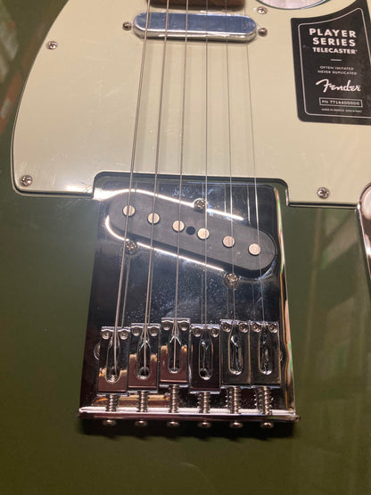Fender Player Telecaster Olive w/3-Ply Mint Pickguard